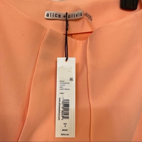 alice + olivia wide leg pants in light peach Size 2 - Picture 5 of 6